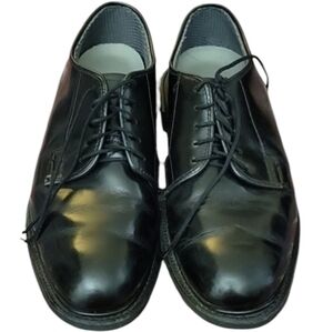 Avonite Hypalon High Gloss Black Military Dress Shoes Vibram Rubber Sole